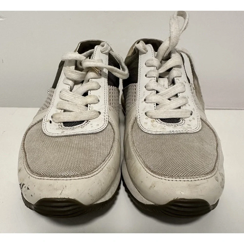 Michael Kors Shoes Womens‎ 8M Trainer Gold Brown Extreme SG18K Lace-Up Sneaker